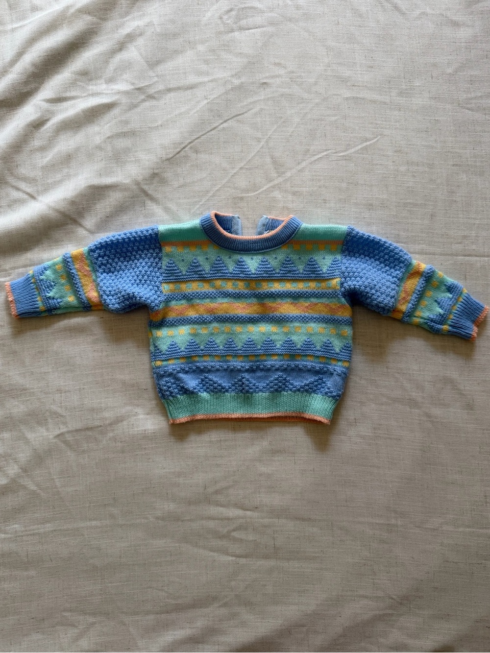 Vintage striped baby sweater - 3-6 months